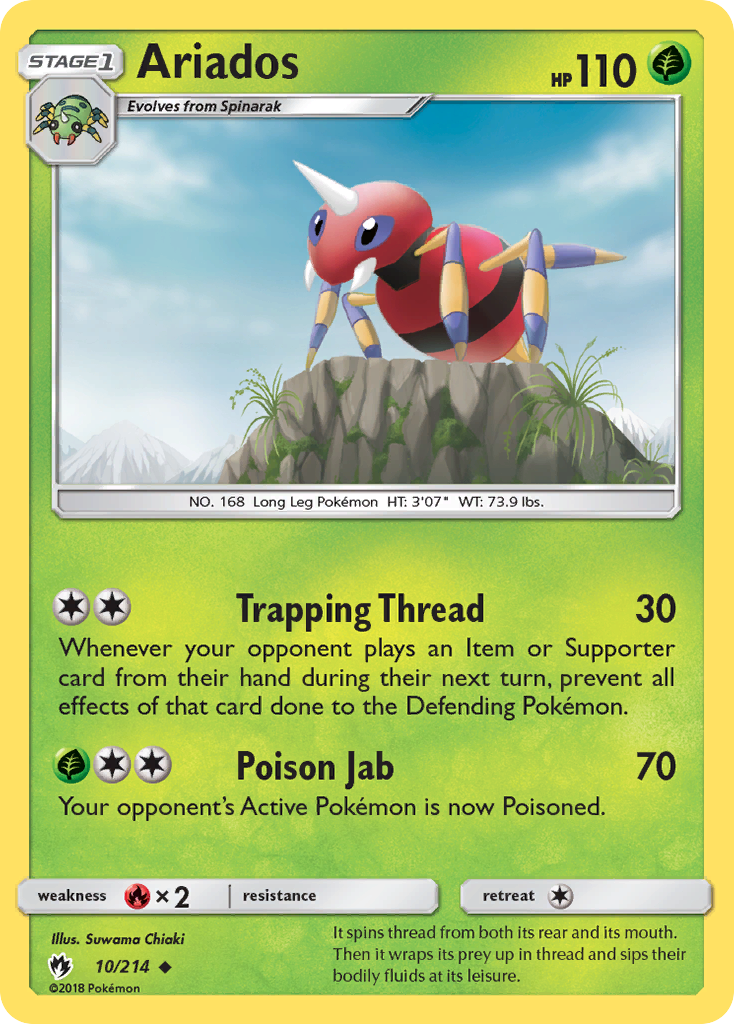 Ariados (10/214) [Sun & Moon: Lost Thunder] | Exor Games Dartmouth