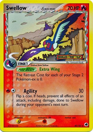 Swellow (40/101) (Delta Species) (Stamped) [EX: Dragon Frontiers] | Exor Games Dartmouth