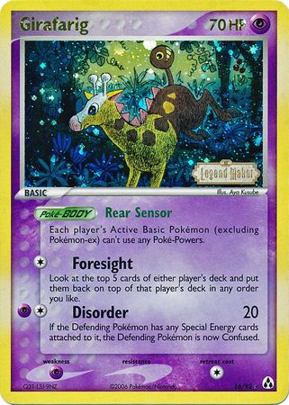 Girafarig (16/92) (Stamped) [EX: Legend Maker] | Exor Games Dartmouth