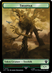 Beast // Treefolk Double Sided Token [The Lord of the Rings: Tales of Middle-Earth Commander Tokens] | Exor Games Dartmouth