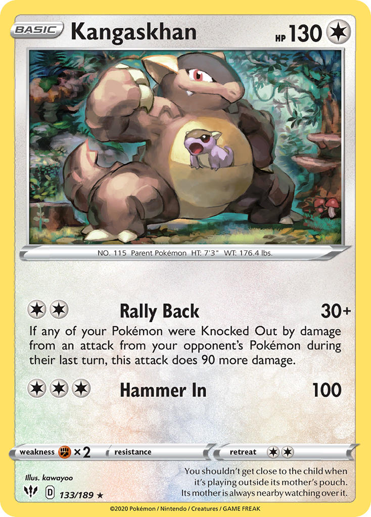 Kangaskhan (133/189) (Theme Deck Exclusive) [Sword & Shield: Darkness Ablaze] | Exor Games Dartmouth