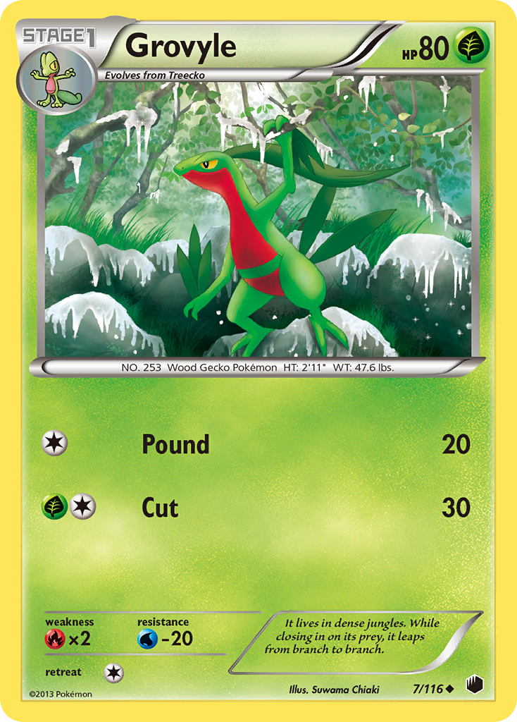 Grovyle (7/116) [Black & White: Plasma Freeze] | Exor Games Dartmouth