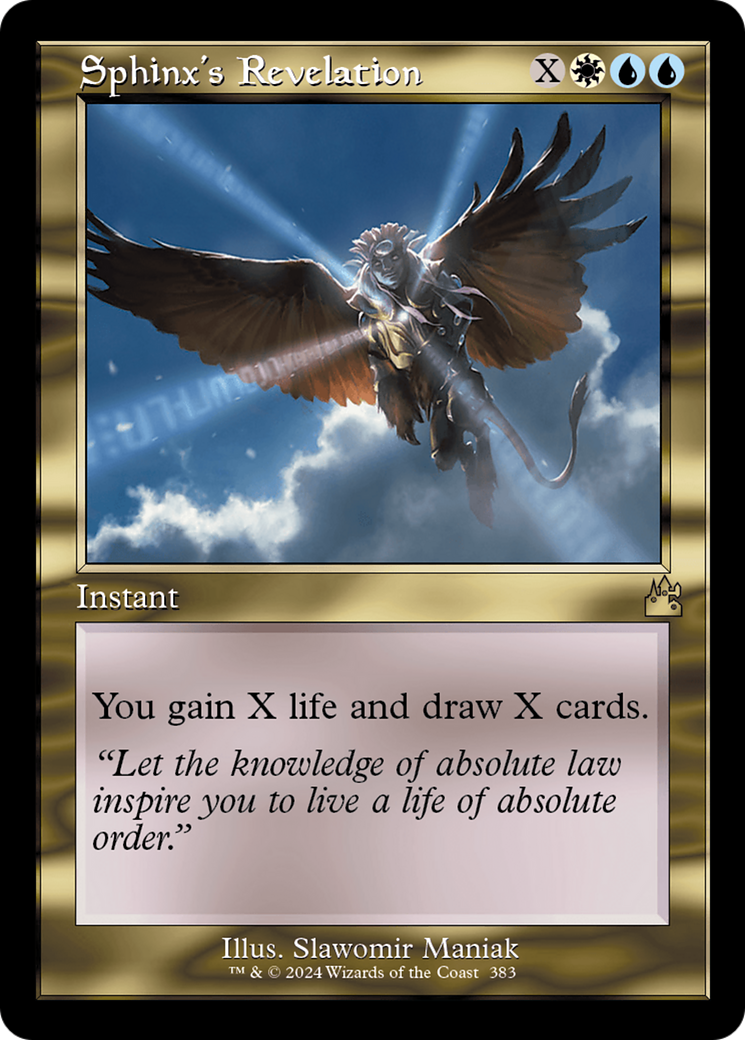 Sphinx's Revelation (Retro Frame) [Ravnica Remastered] | Exor Games Dartmouth