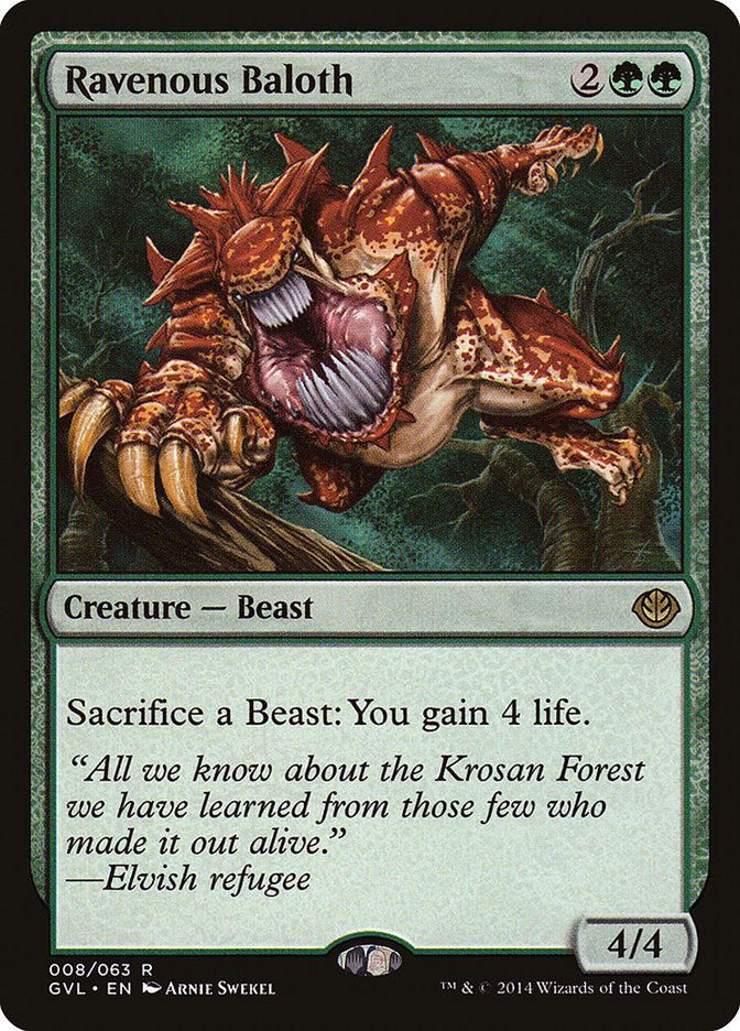 Ravenous Baloth (Garruk vs. Liliana) [Duel Decks Anthology] | Exor Games Dartmouth