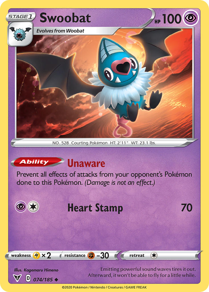 Swoobat (074/185) [Sword & Shield: Vivid Voltage] | Exor Games Dartmouth