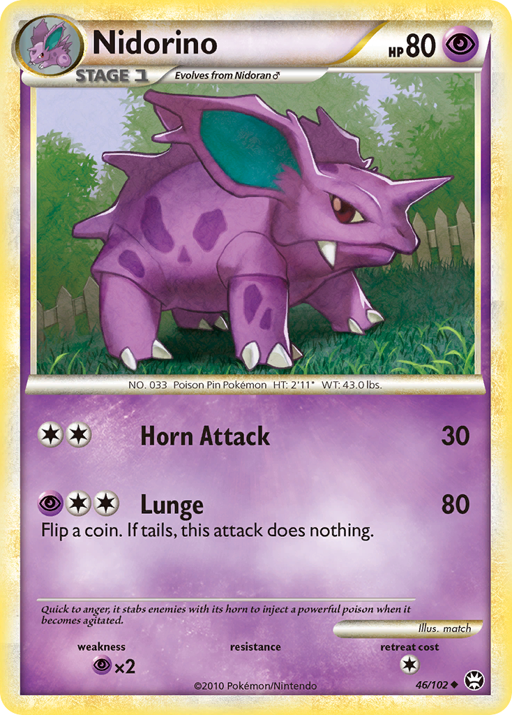 Nidorino (46/102) [HeartGold & SoulSilver: Triumphant] | Exor Games Dartmouth