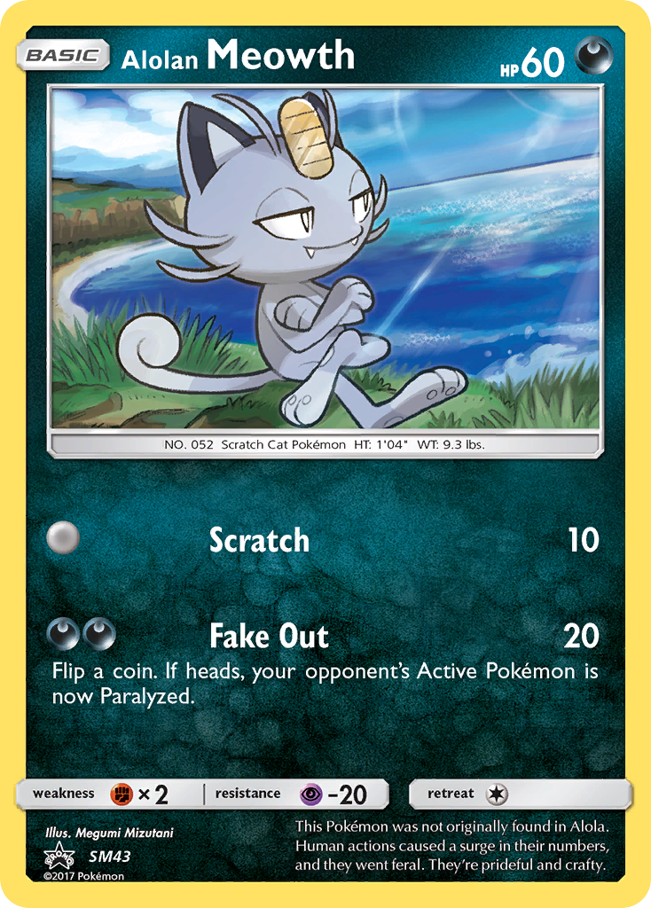 Alolan Meowth (SM43) [Sun & Moon: Black Star Promos] | Exor Games Dartmouth