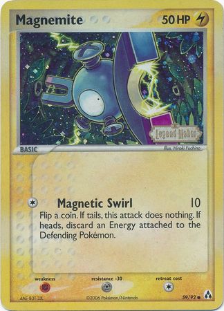 Magnemite (59/92) (Stamped) [EX: Legend Maker] | Exor Games Dartmouth