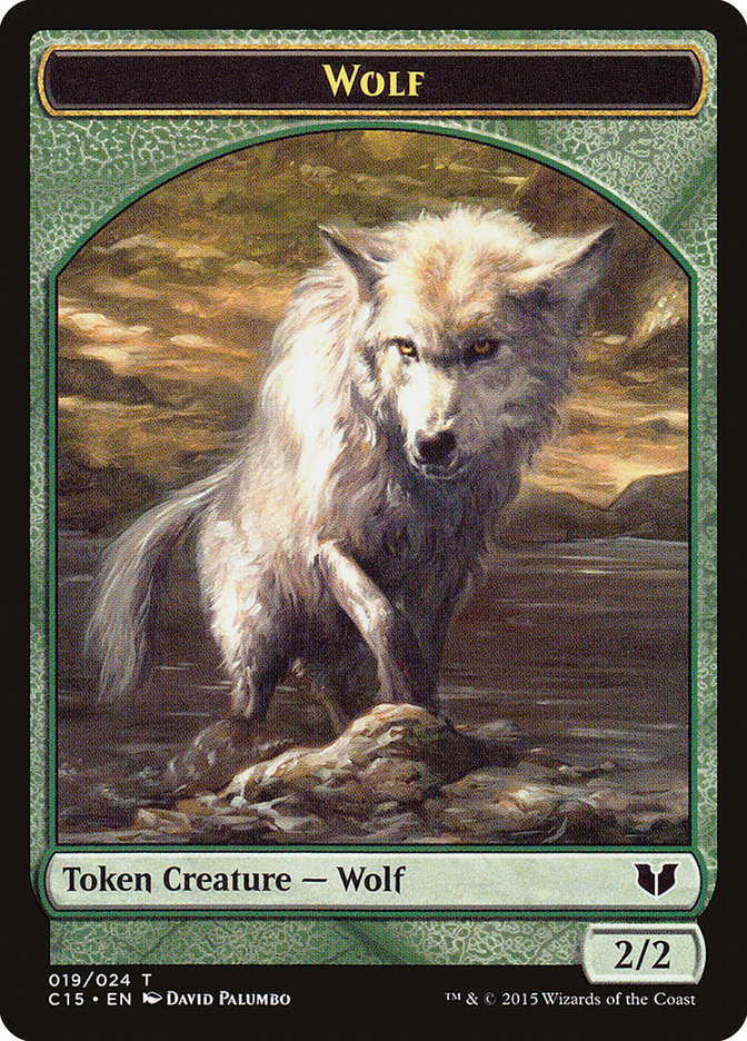 Wolf // Zombie Double-Sided Token [Commander 2015 Tokens] | Exor Games Dartmouth