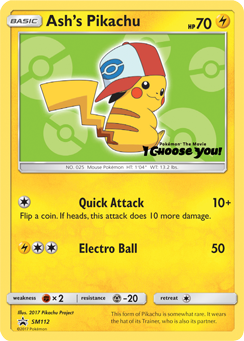 Ash's Pikachu (SM112) [Sun & Moon: Black Star Promos] | Exor Games Dartmouth