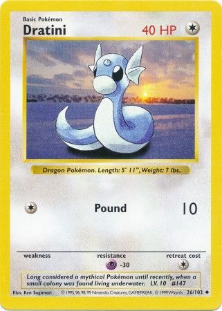 Dratini (26/102) [Base Set Shadowless Unlimited] | Exor Games Dartmouth