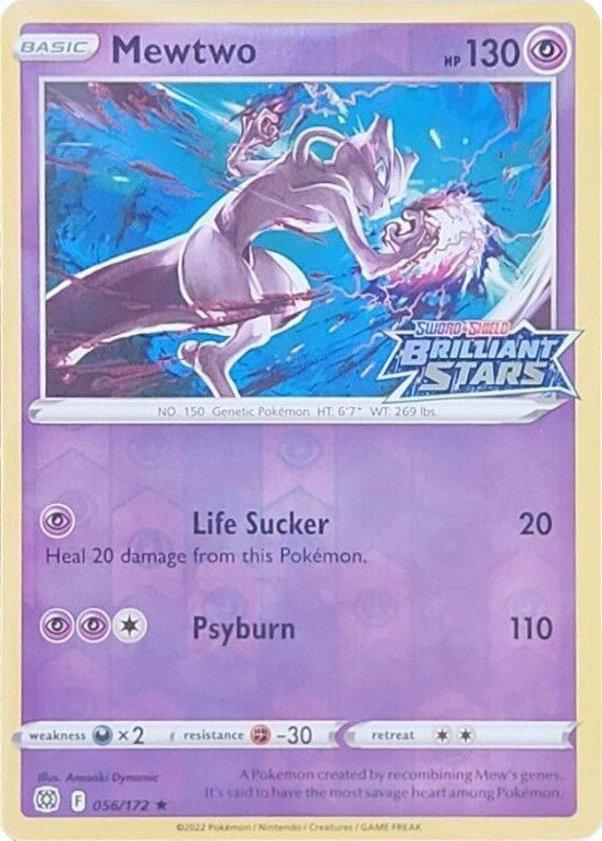 Mewtwo (056/172) (Brilliant Stars Stamped) [Sword & Shield: Brilliant Stars] | Exor Games Dartmouth