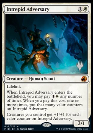 Intrepid Adversary (Promo Pack) [Innistrad: Midnight Hunt Promos] | Exor Games Dartmouth