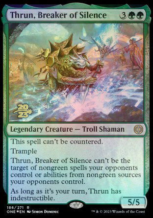 Thrun, Breaker of Silence [Phyrexia: All Will Be One Prerelease Promos] | Exor Games Dartmouth