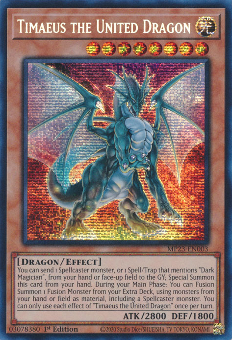 Timaeus the United Dragon [MP23-EN003] Prismatic Secret Rare | Exor Games Dartmouth