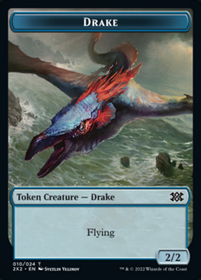 Drake // Eldrazi Scion Double-sided Token [Double Masters 2022 Tokens] | Exor Games Dartmouth