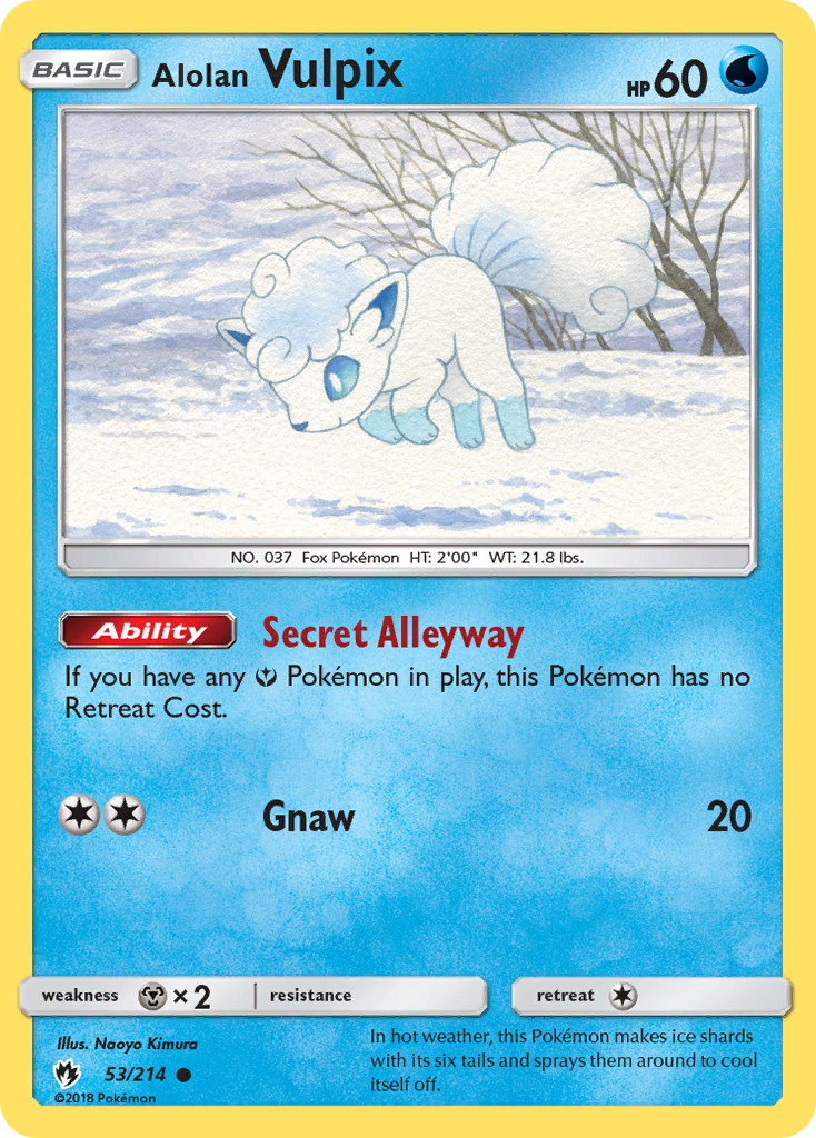 Alolan Vulpix (53/214) [Sun & Moon: Lost Thunder] | Exor Games Dartmouth