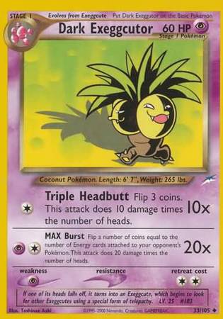 Dark Exeggutor (33/105) [Neo Destiny Unlimited] | Exor Games Dartmouth