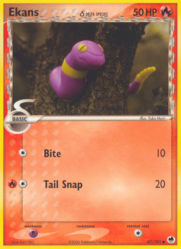 Ekans (47/101) (Delta Species) [EX: Dragon Frontiers] | Exor Games Dartmouth