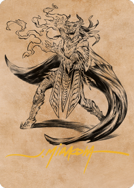Livaan, Cultist of Tiamat Art Card (Gold-Stamped Signature) [Commander Legends: Battle for Baldur's Gate Art Series] | Exor Games Dartmouth