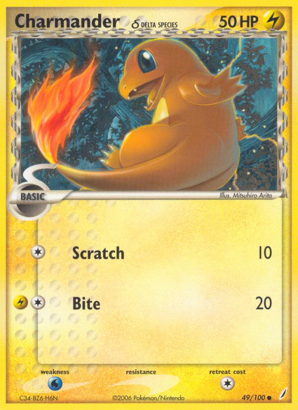 Charmander (49/100) (Delta Species) [EX: Crystal Guardians] | Exor Games Dartmouth