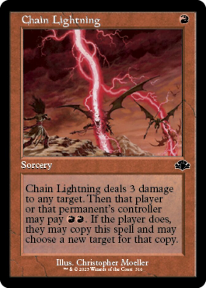 Chain Lightning (Retro) [Dominaria Remastered] | Exor Games Dartmouth