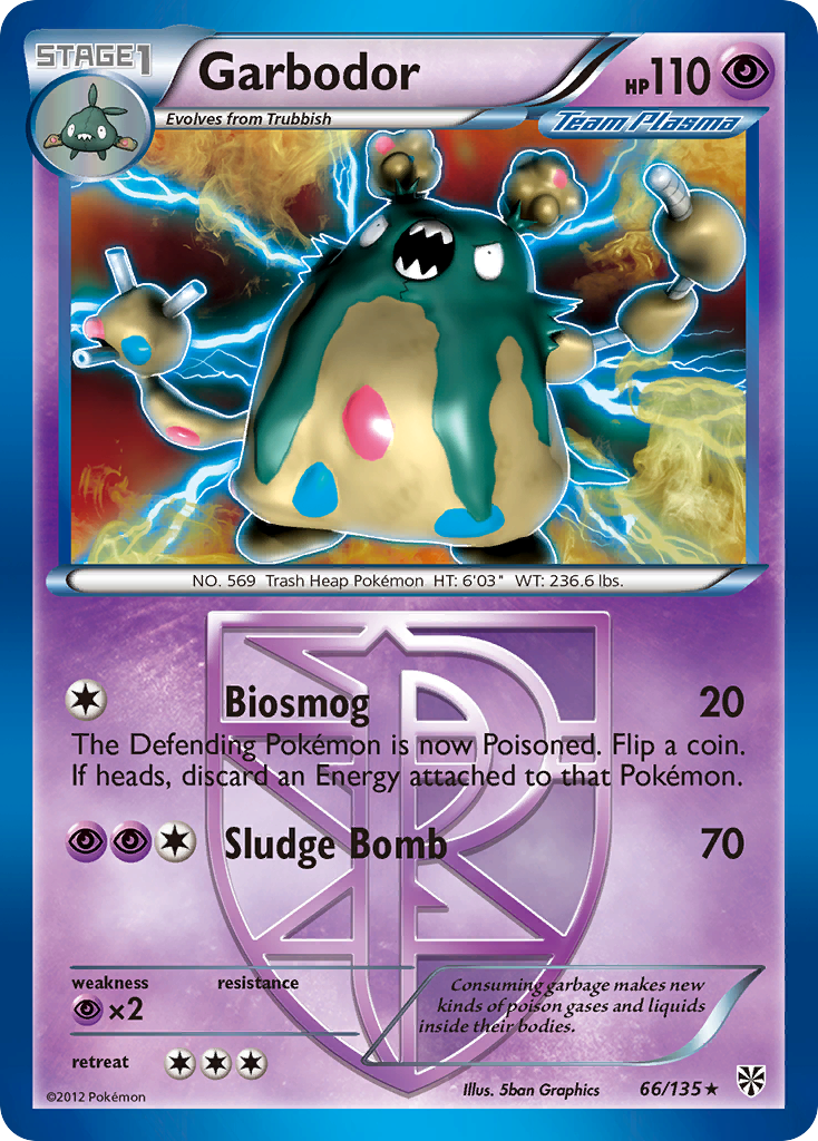 Garbodor (66/135) [Black & White: Plasma Storm] | Exor Games Dartmouth