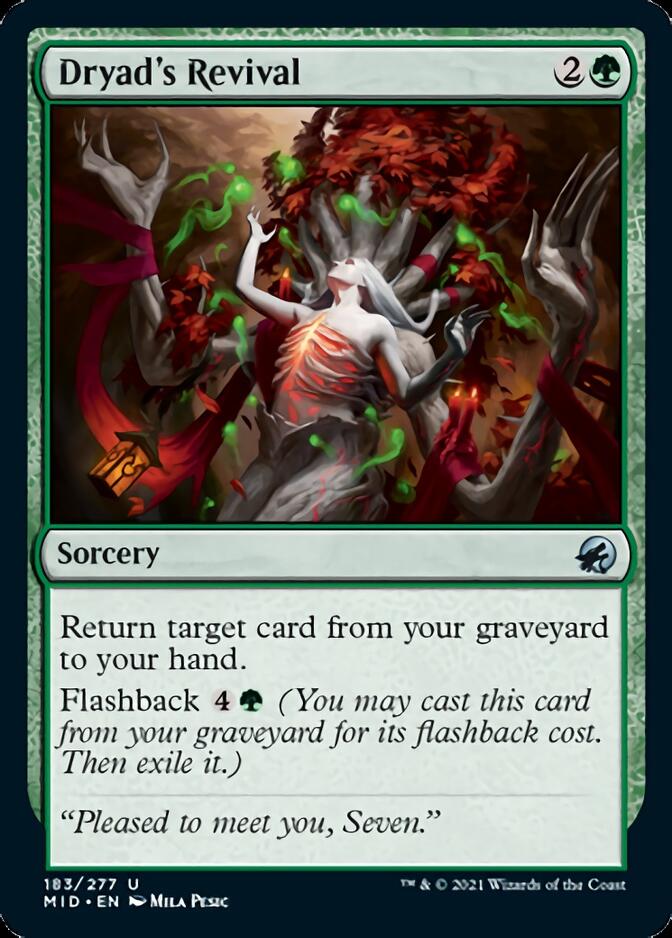 Dryad's Revival [Innistrad: Midnight Hunt] | Exor Games Dartmouth