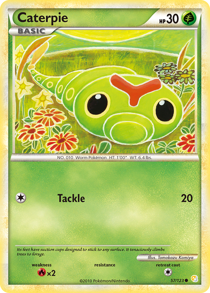 Caterpie (57/123) [HeartGold & SoulSilver: Base Set] | Exor Games Dartmouth