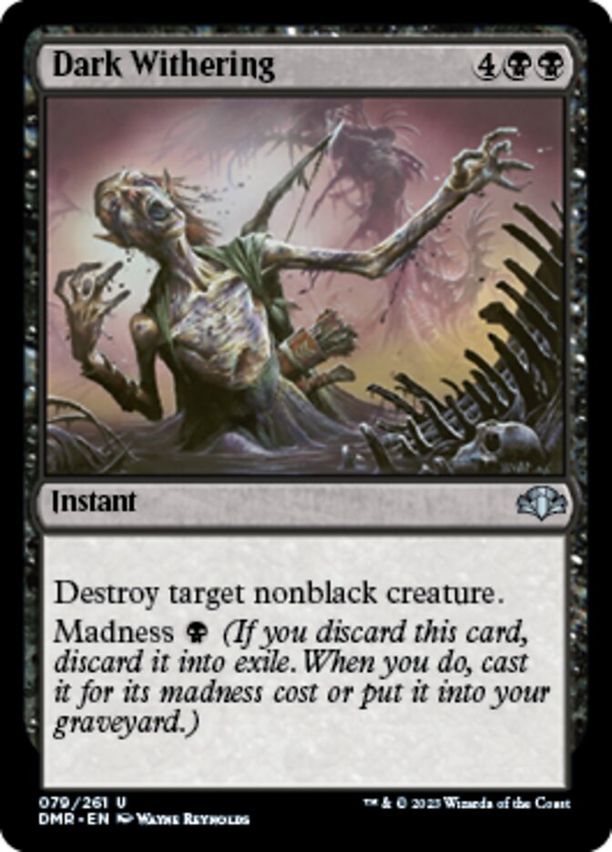 Dark Withering [Dominaria Remastered] | Exor Games Dartmouth
