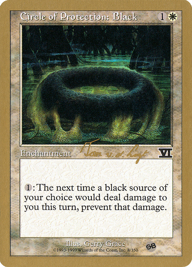 Circle of Protection: Black (Tom van de Logt) (SB) [World Championship Decks 2000] | Exor Games Dartmouth