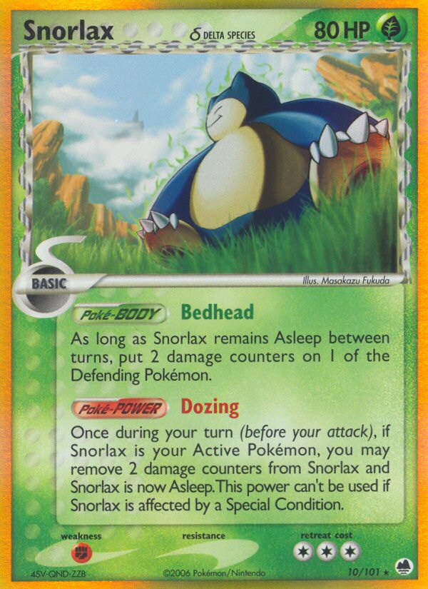 Snorlax (10/101) (Delta Species) [EX: Dragon Frontiers] | Exor Games Dartmouth