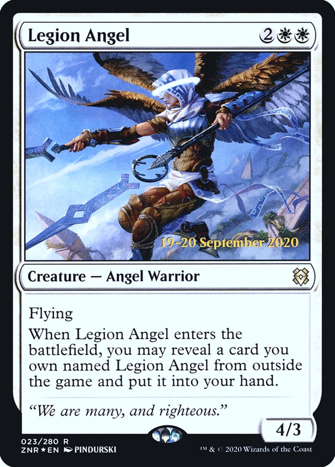 Legion Angel  [Zendikar Rising Prerelease Promos] | Exor Games Dartmouth