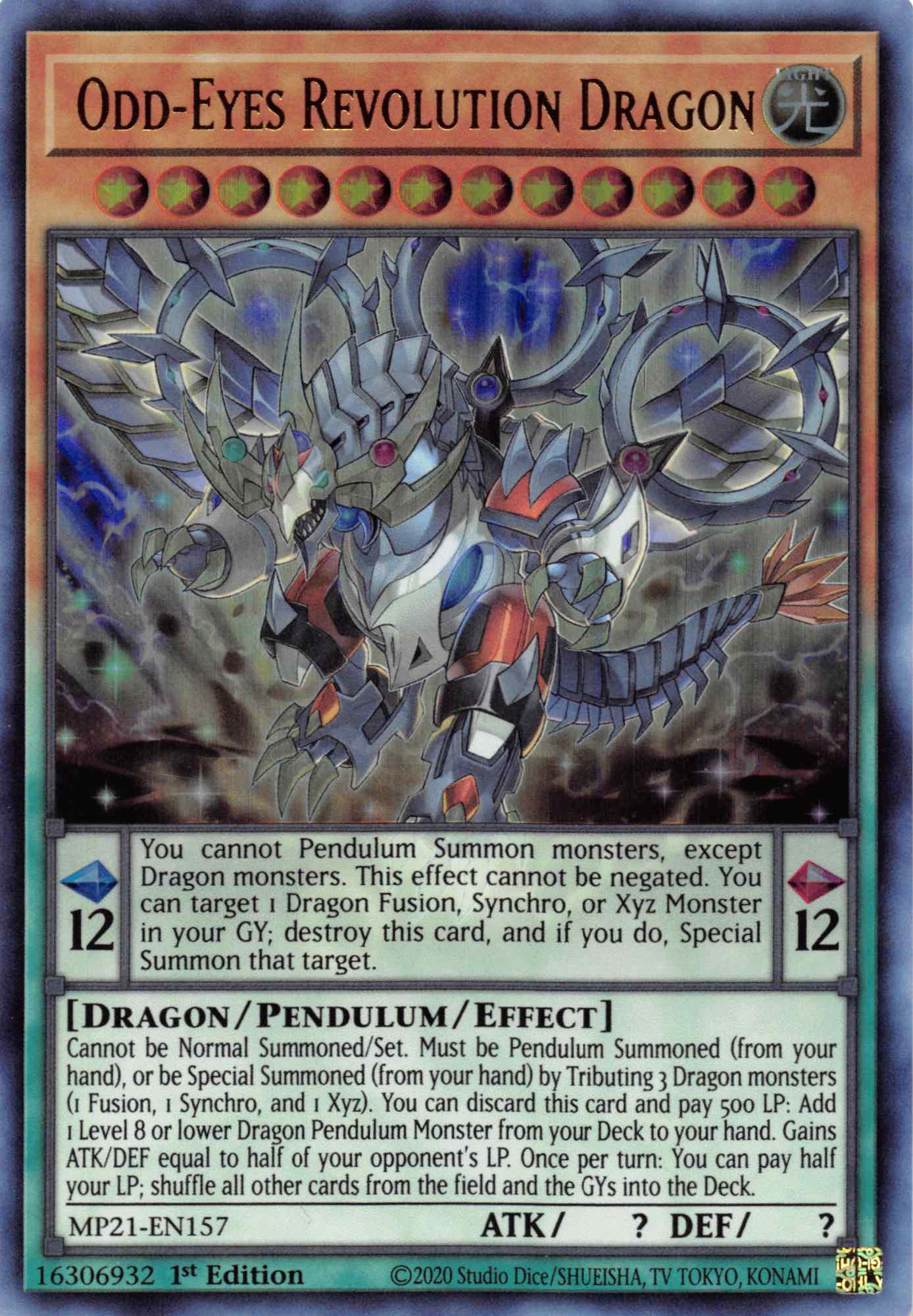 Odd-Eyes Revolution Dragon [MP21-EN157] Ultra Rare | Exor Games Dartmouth