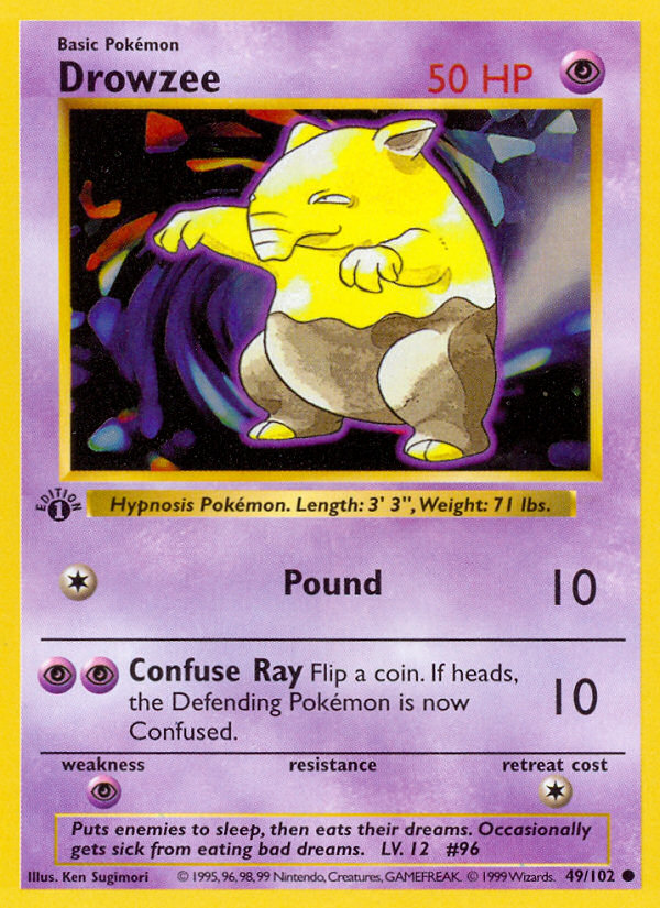 Drowzee (49/102) (Shadowless) [Base Set 1st Edition] | Exor Games Dartmouth