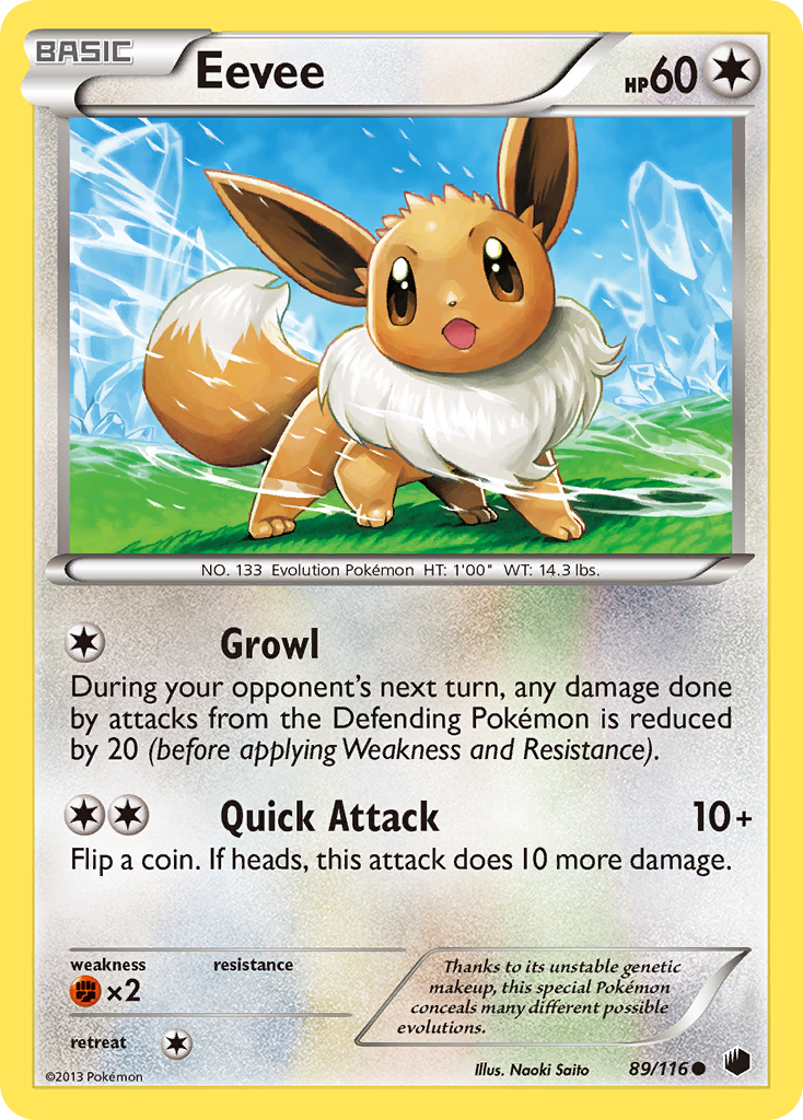 Eevee (89/116) [Black & White: Plasma Freeze] | Exor Games Dartmouth