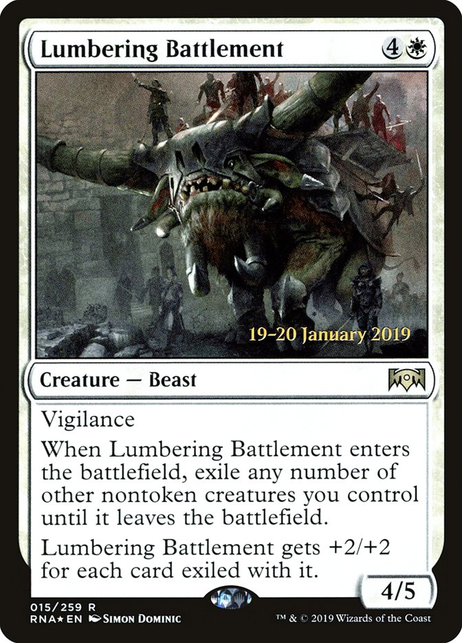 Lumbering Battlement [Ravnica Allegiance Prerelease Promos] | Exor Games Dartmouth