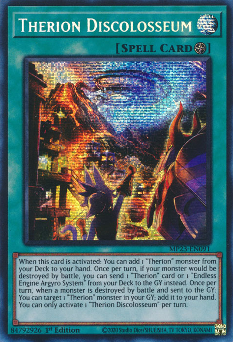 Therion Discolosseum [MP23-EN091] Prismatic Secret Rare | Exor Games Dartmouth