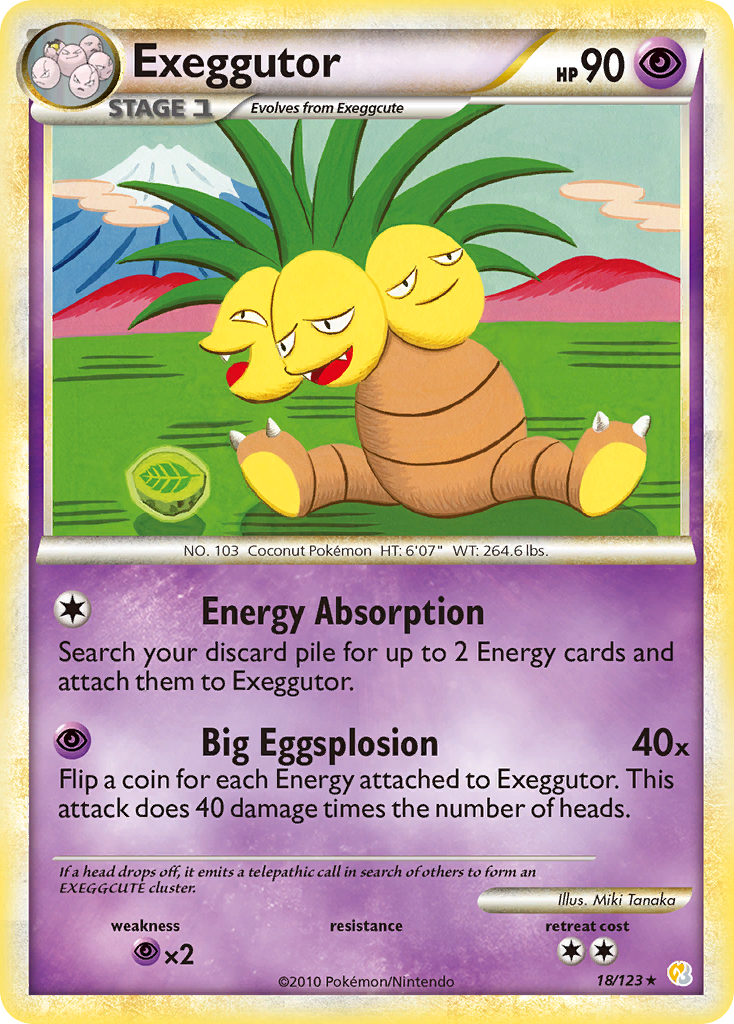 Exeggutor (18/123) [HeartGold & SoulSilver: Base Set] | Exor Games Dartmouth