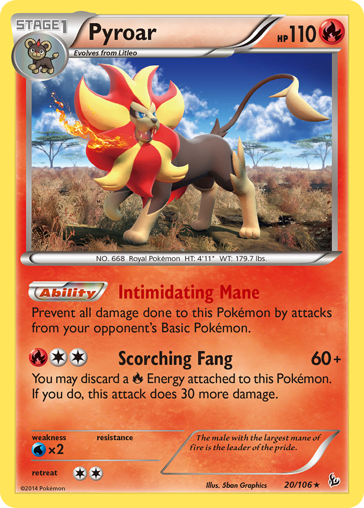 Pyroar (20/106) [XY: Flashfire] | Exor Games Dartmouth