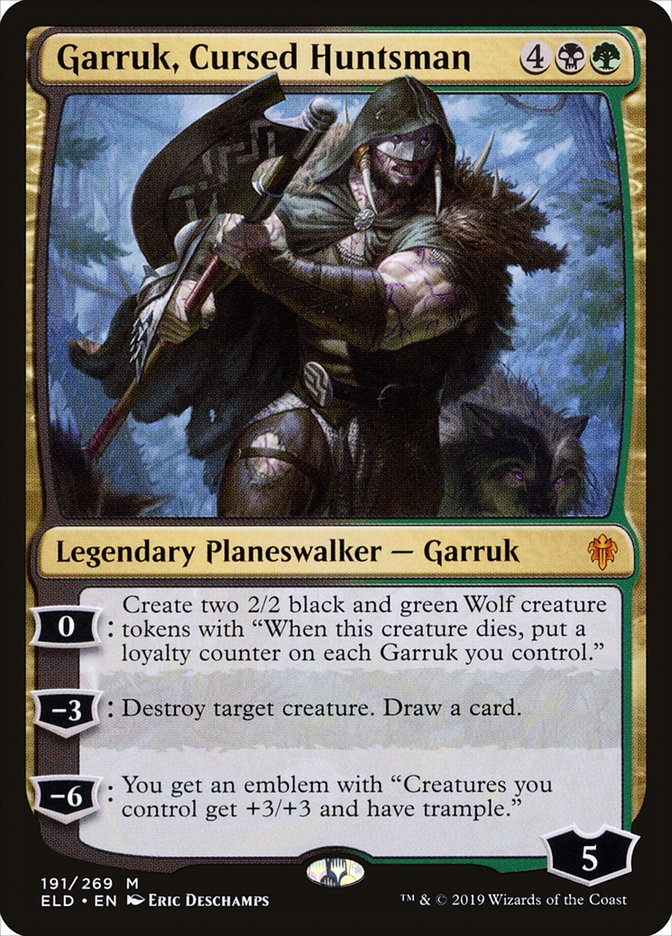 Garruk, Cursed Huntsman [Throne of Eldraine] | Exor Games Dartmouth