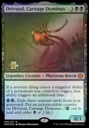 Drivnod, Carnage Dominus [Phyrexia: All Will Be One Prerelease Promos] | Exor Games Dartmouth