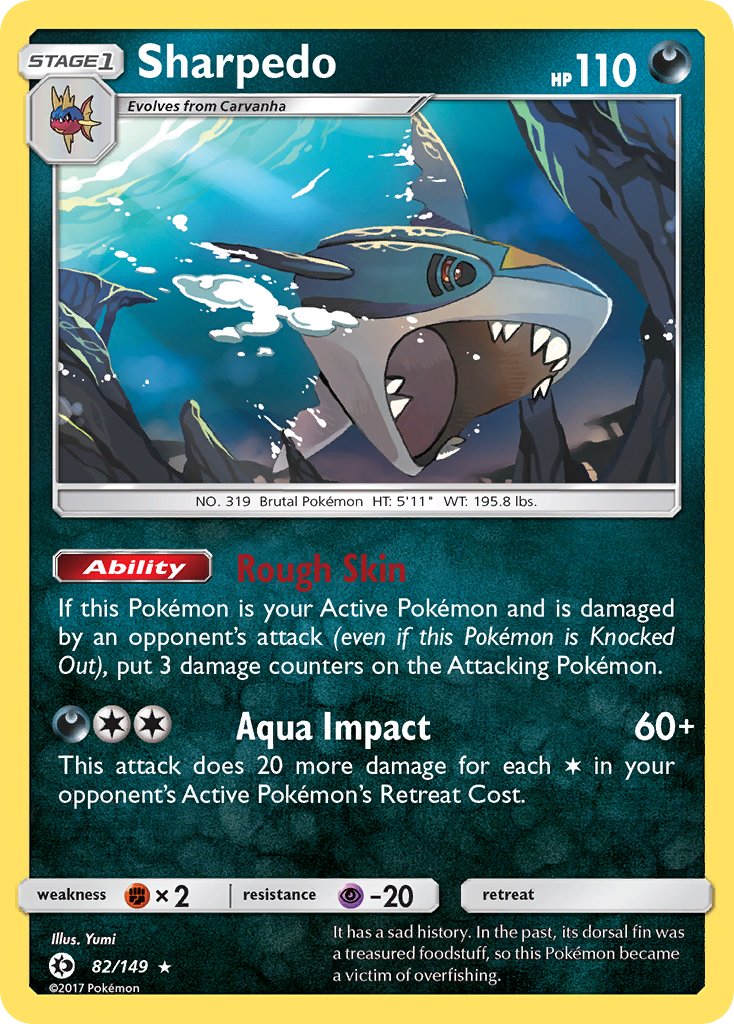 Sharpedo (82/149) (Cosmos Holo) (Blister Exclusive) [Sun & Moon: Base Set] | Exor Games Dartmouth