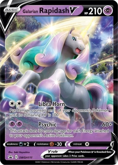 Galarian Rapidash V (SWSH111) (Jumbo Card) [Sword & Shield: Black Star Promos] | Exor Games Dartmouth