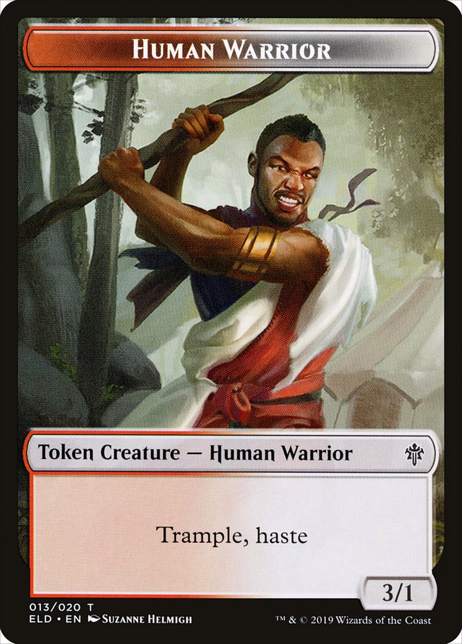 Human Warrior [Throne of Eldraine Tokens] | Exor Games Dartmouth