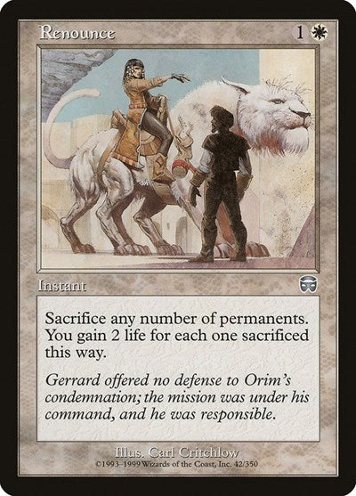 Renounce [Mercadian Masques] | Exor Games Dartmouth