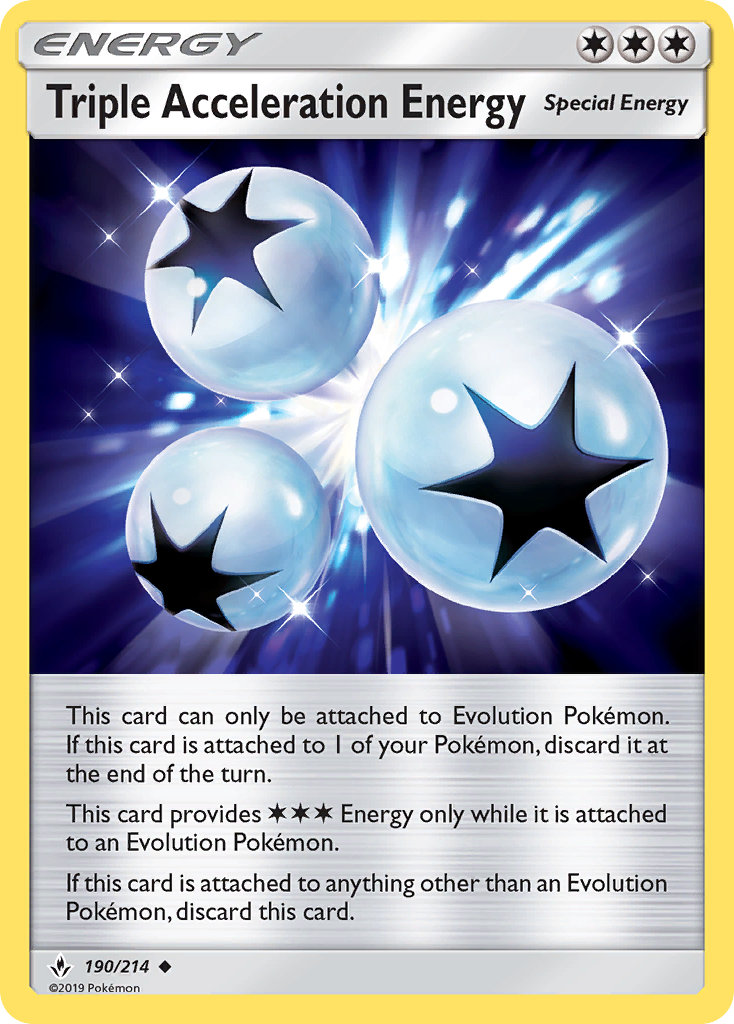 Triple Acceleration Energy (190/214) [Sun & Moon: Unbroken Bonds] | Exor Games Dartmouth