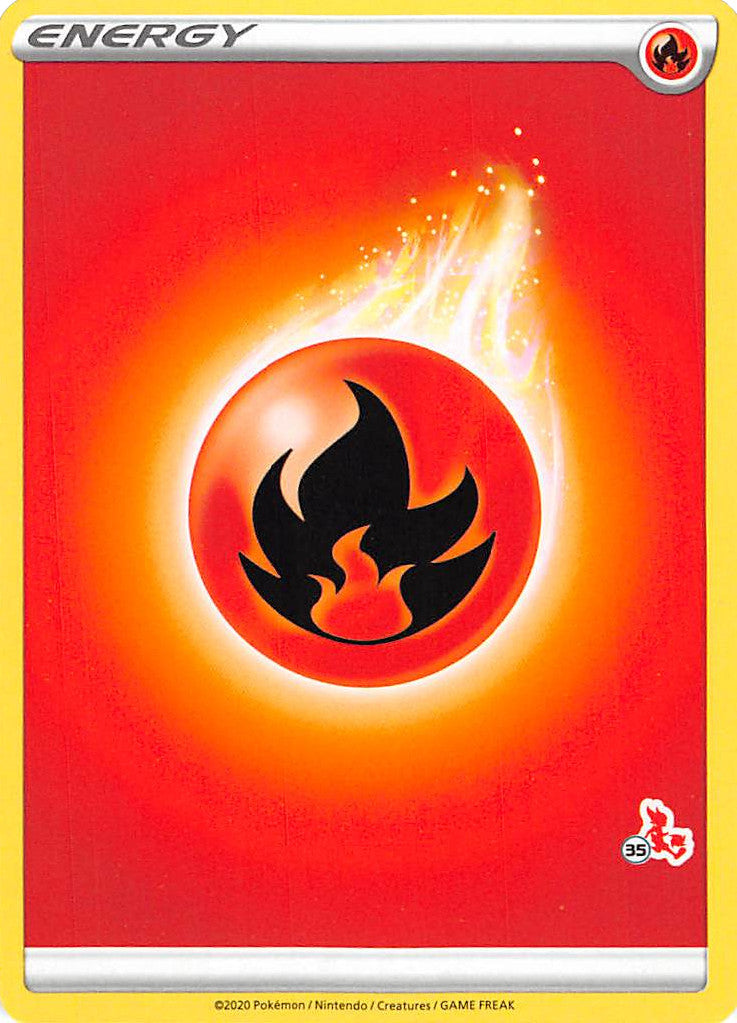 Fire Energy (Cinderace Stamp #35) [Battle Academy 2022] | Exor Games Dartmouth