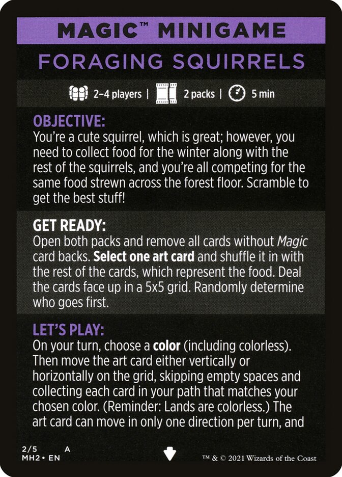 Foraging Squirrels (Magic Minigame) [Modern Horizons 2 Minigame] | Exor Games Dartmouth