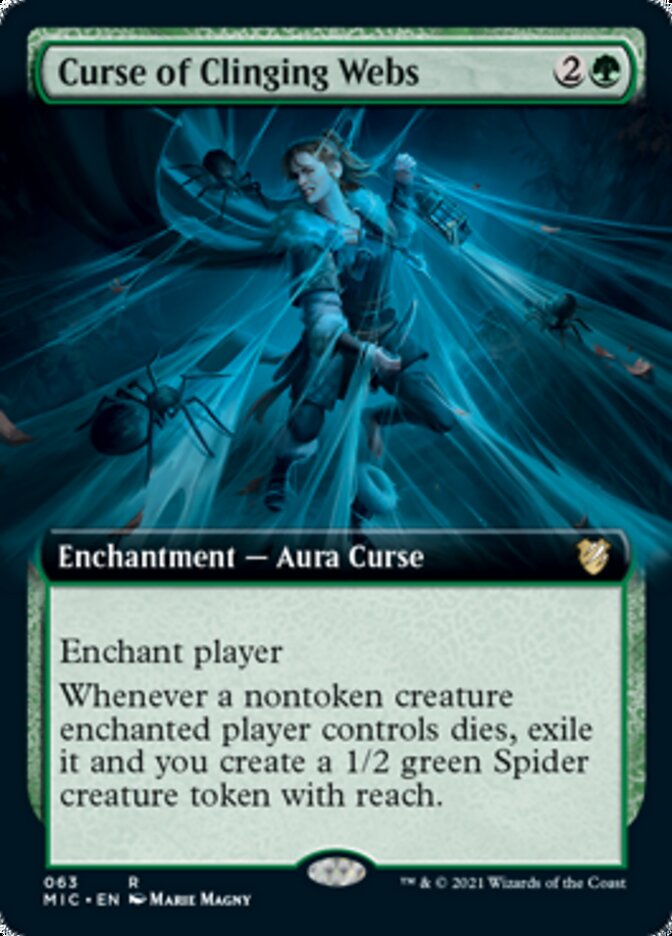 Curse of Clinging Webs (Extended) [Innistrad: Midnight Hunt Commander] | Exor Games Dartmouth